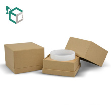 caja de protección de velas de gama alta rígida de cartón marrón natural kraft